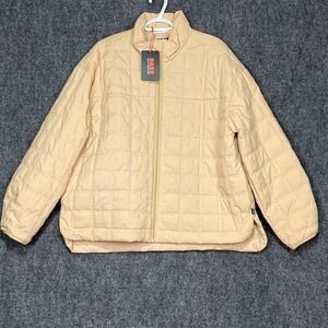 Bass Outdoor‎ Spring Oversized Puffer Jacket Women's Large Coat Beige Kelp NWT